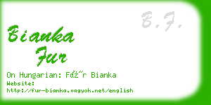 bianka fur business card